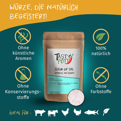 Fleur de Sel Meersalz 150g Dose - Tasty Pott Tasty Pott