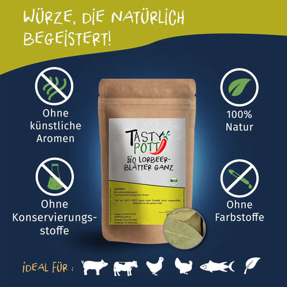 Bio Lorbeerblätter ganz - 5g Dose von Tasty Pott Tasty Pott