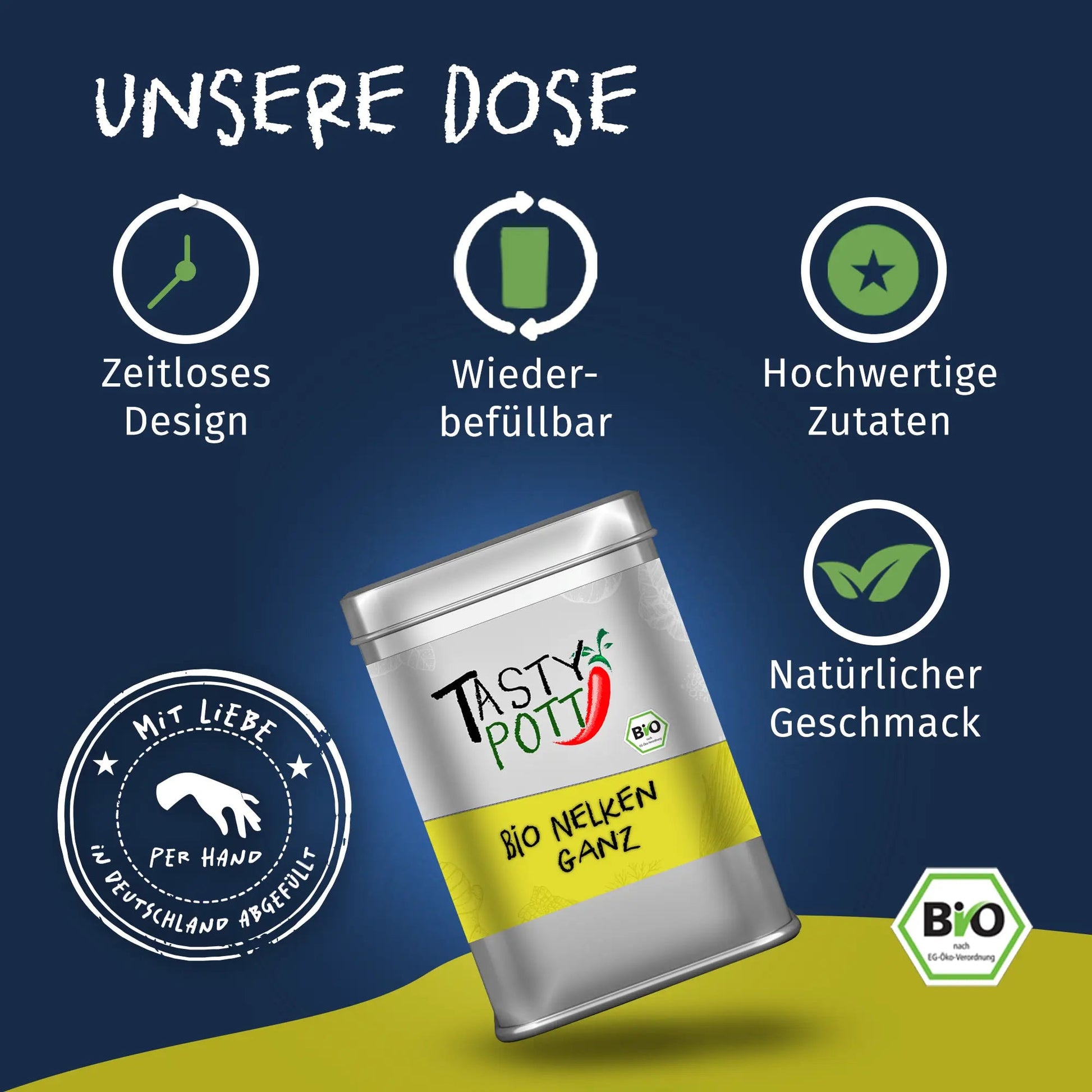 Bio Nelken ganz - 50 g Dose | Tasty Pott Tasty Pott