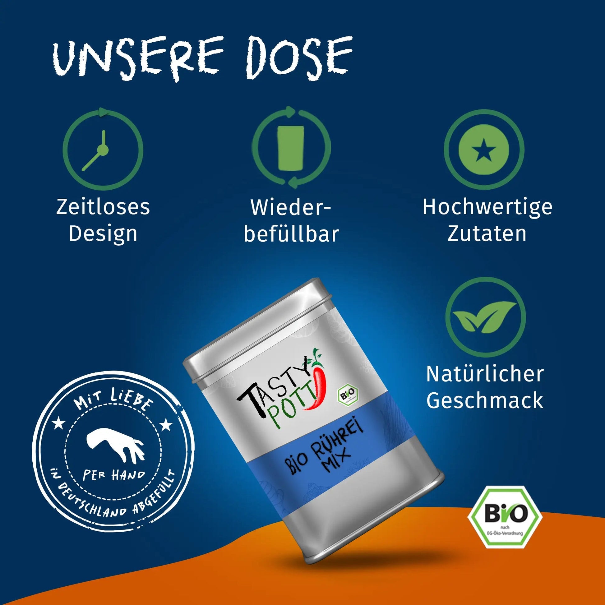 Bio Rührei Mix - Gewürzmischung - 80g Dose | Tasty Pott Tasty Pott