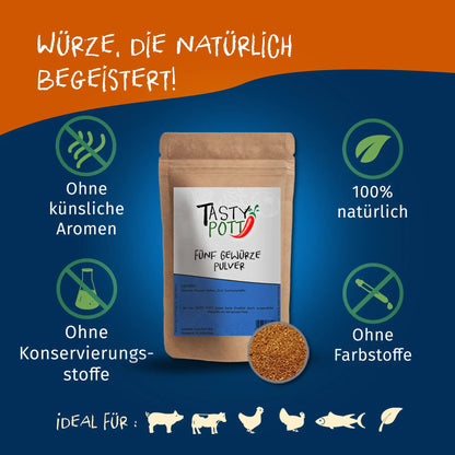 Fünf Gewürze Pulver Mischung - 80g Dose Tasty Pott