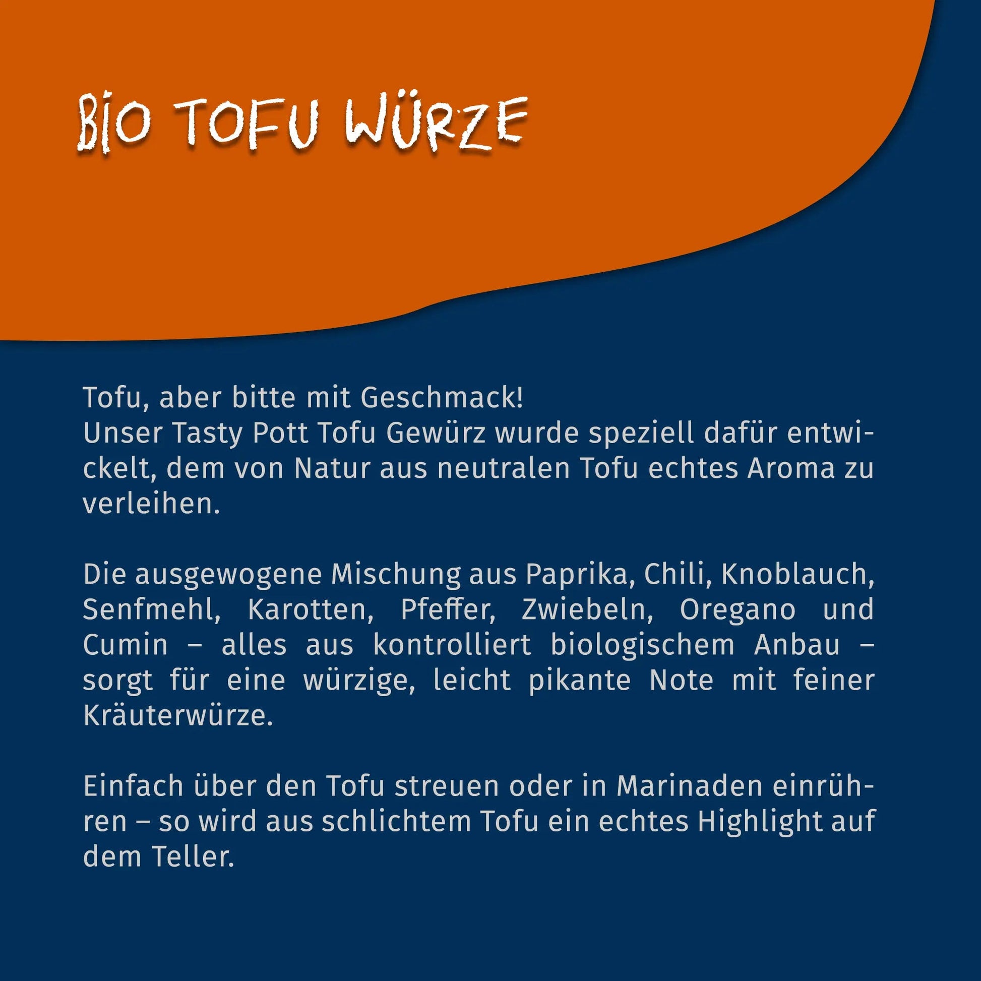 Bio Tofu Gewürz | Aromatische Gewürzmischung 100g Dose Tasty Pott
