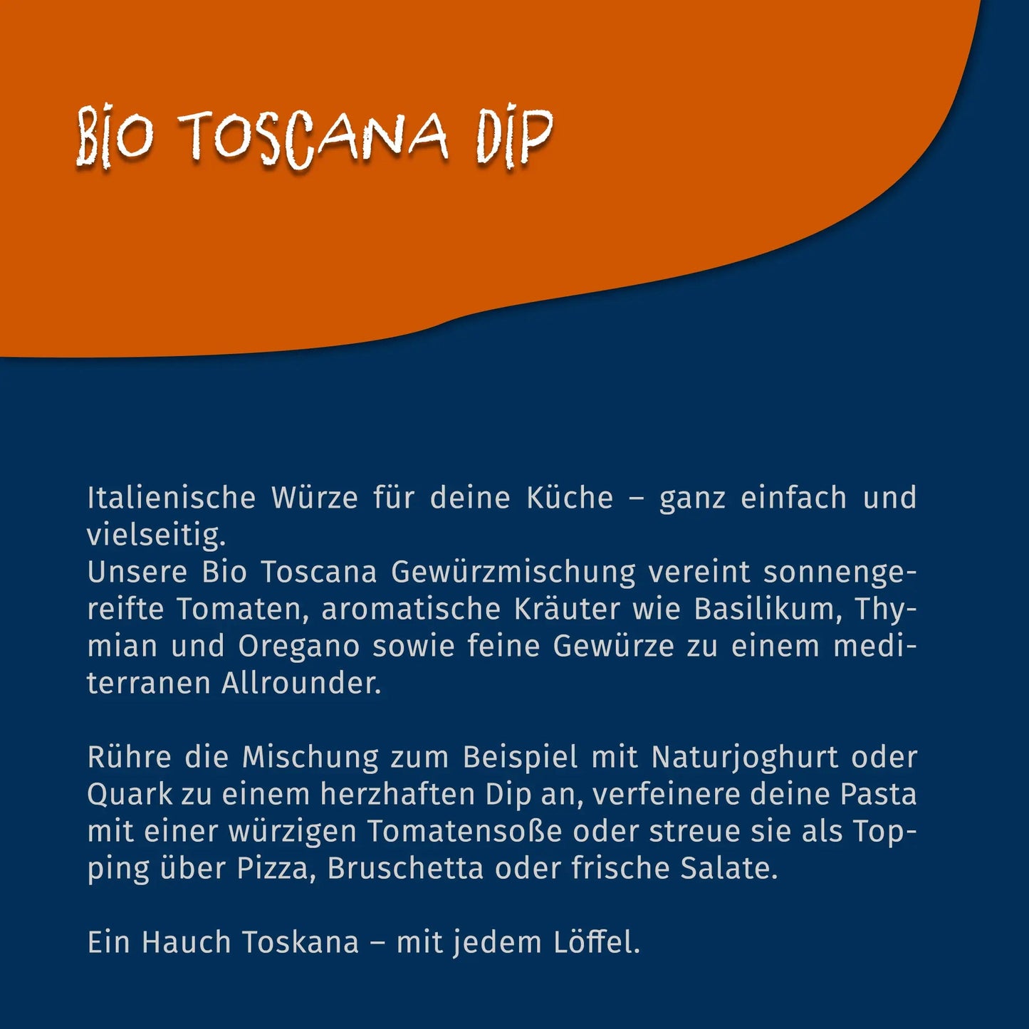 Bio Toscana Dip Gewürzmischung - 75g Dose von Tasty Pott Tasty Pott