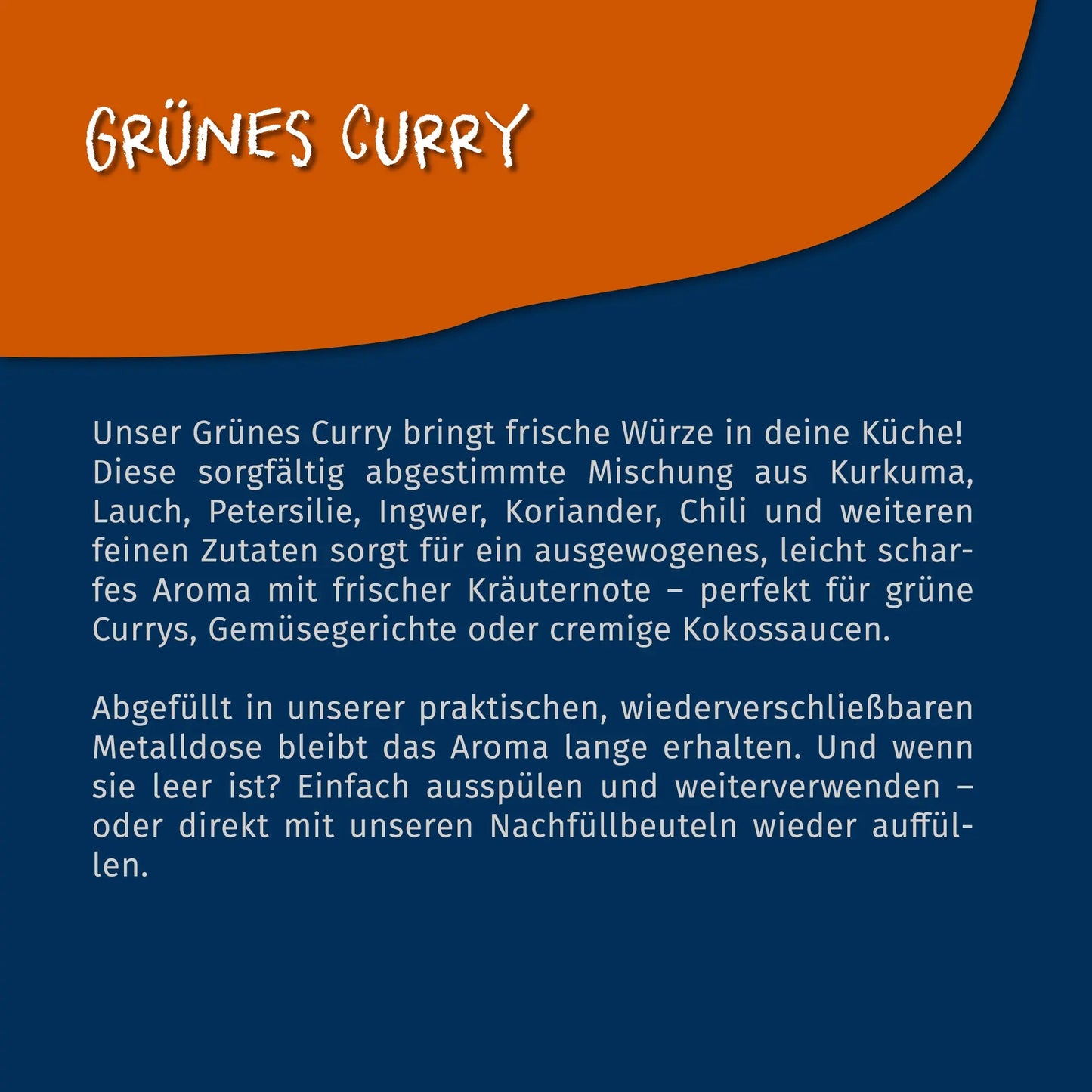 Grünes Curry Gewürz - Thai Curry | 60g Dose Tasty Pott