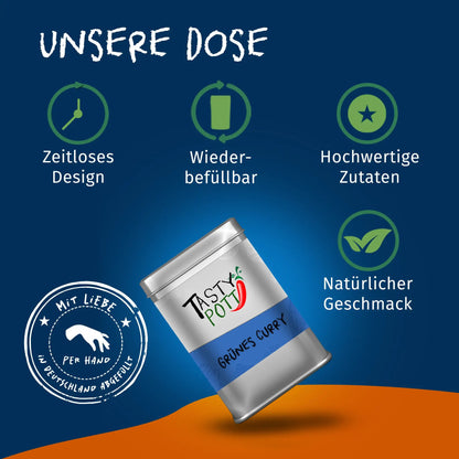 Grünes Curry Gewürz - Thai Curry | 60g Dose Tasty Pott