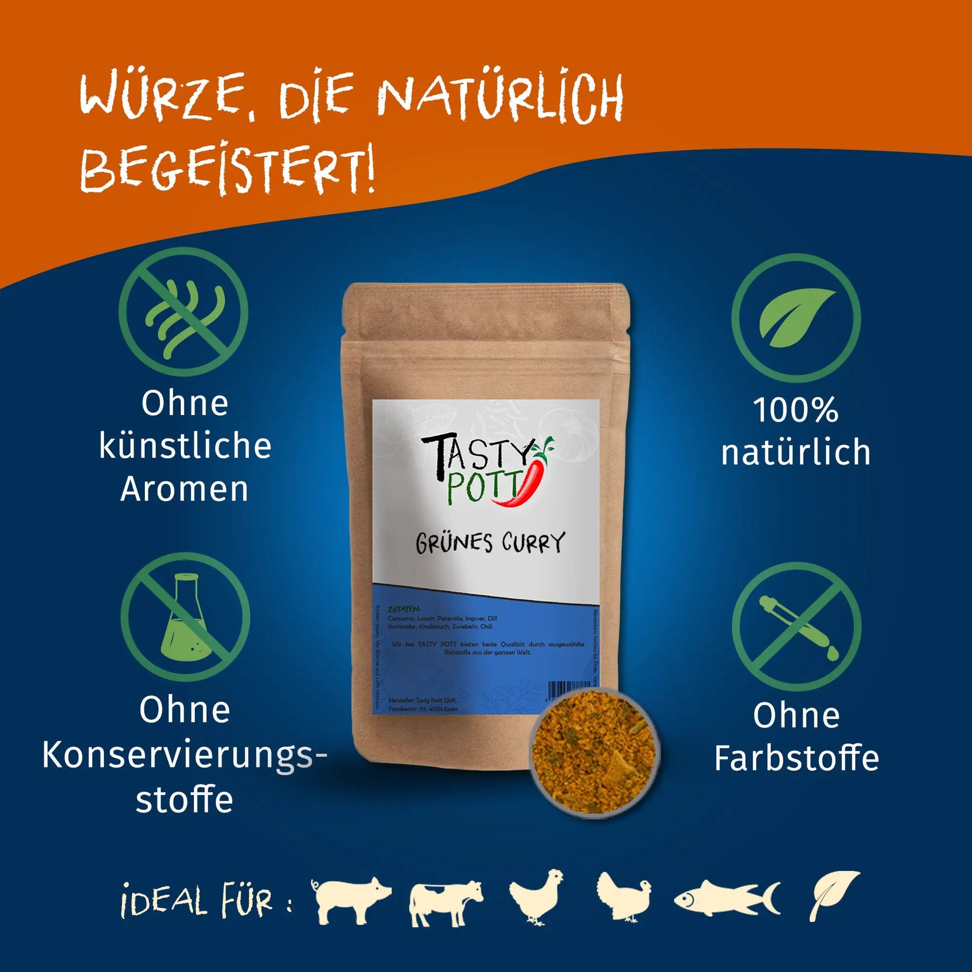 Grünes Thai Curry - Tasty Pott 200g Tasty Pott