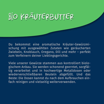 Bio Kräuterbutter Gewürzmischung - 200g Nachfüllbeutel Tasty Pott
