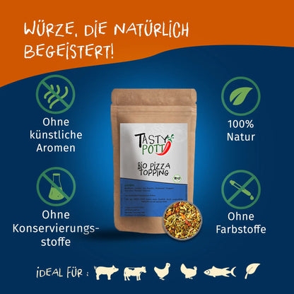 Bio Pizzagewürz | Gewürz für Pizza & Pasta | Nachfüllbeutel Tasty Pott