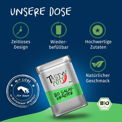 Bio Salatkräuter - 50g Dose von Tasty Pott Tasty Pott