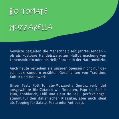 Bio Tomate Mozzarella Gewürz – Mediterrane Würze | 250g Tasty Pott Tasty Pott