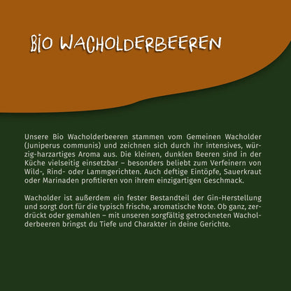 Bio Wacholderbeeren ganz - 250g Beutel von Tasty Pott Tasty Pott