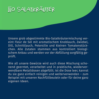 Bio Salatkräuter - Aromatische Gewürzmischung für Salate Tasty Pott