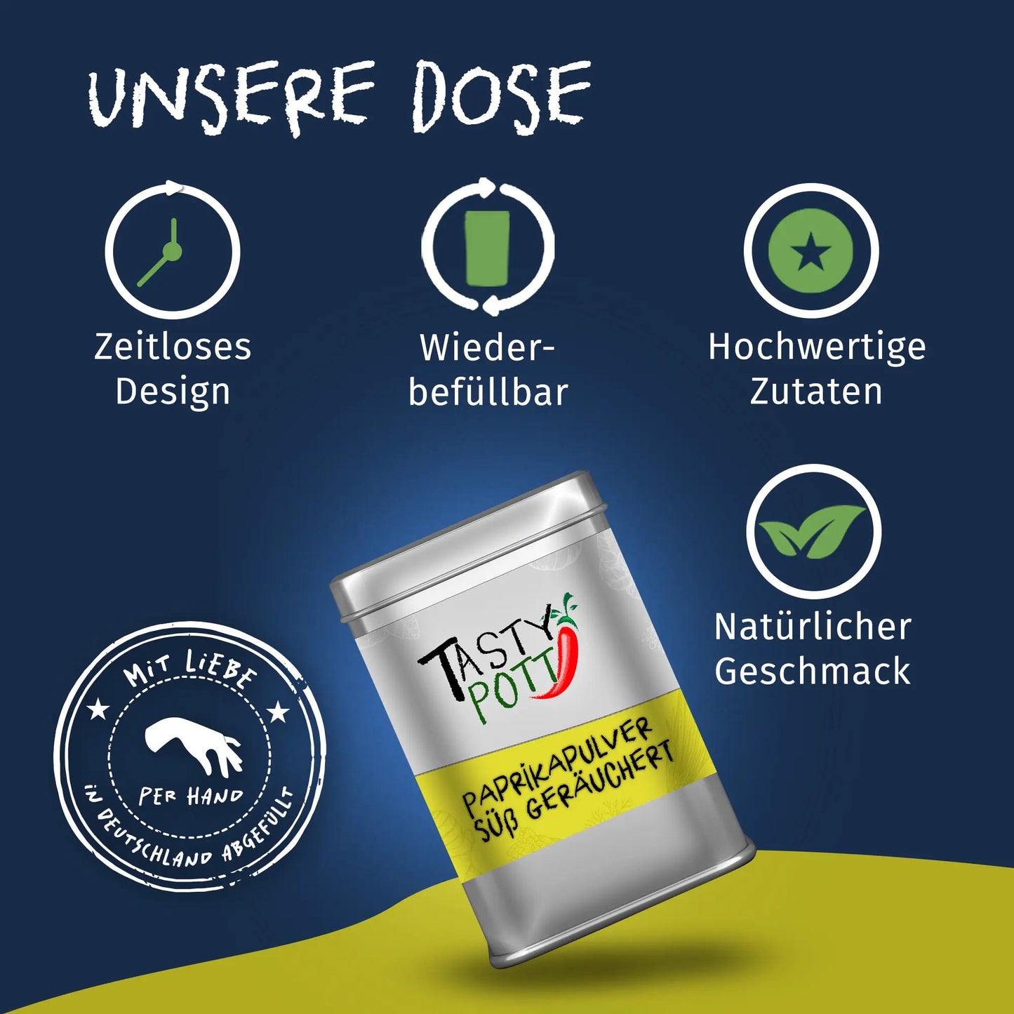 Geräuchertes Paprika Pulver - 100g Dose von Tasty Pott Tasty Pott
