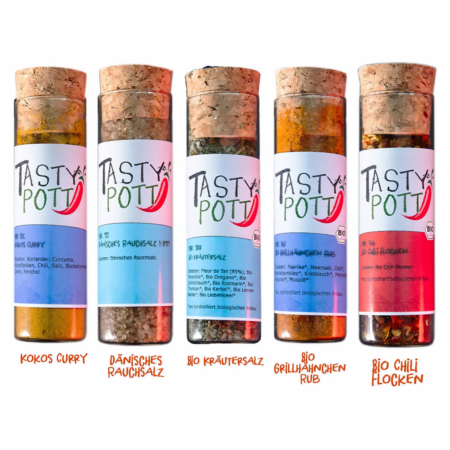 Tasty Pott Kennenlern-Box – 5 Gewürze Tasty Pott
