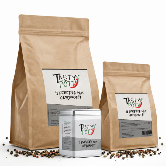 11 Pfeffer Symphonie geschrotet - Im Beutel ab 30g von Tasty Pott