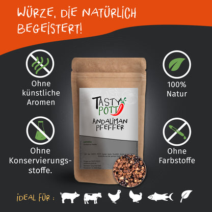 Andaliman Pfeffer ganz - 25g Dose von Tasty Pott — Abbildung 2