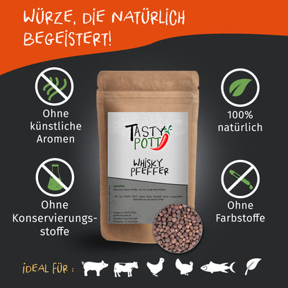 Whisky Pfeffer schwarz - Im Beutel ab 30g von Tasty Pott — Abbildung 2