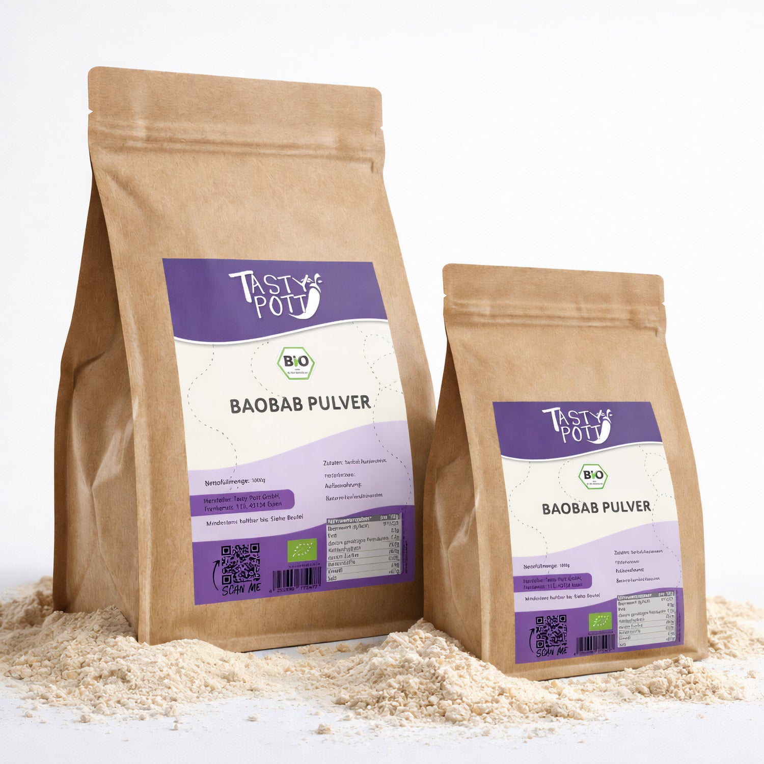 Tasty Pott Bio Baobab Pulver - 1kg Beutel