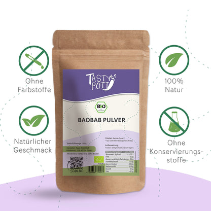 Tasty Pott Bio Baobab Pulver - 1kg Beutel — Abbildung 3