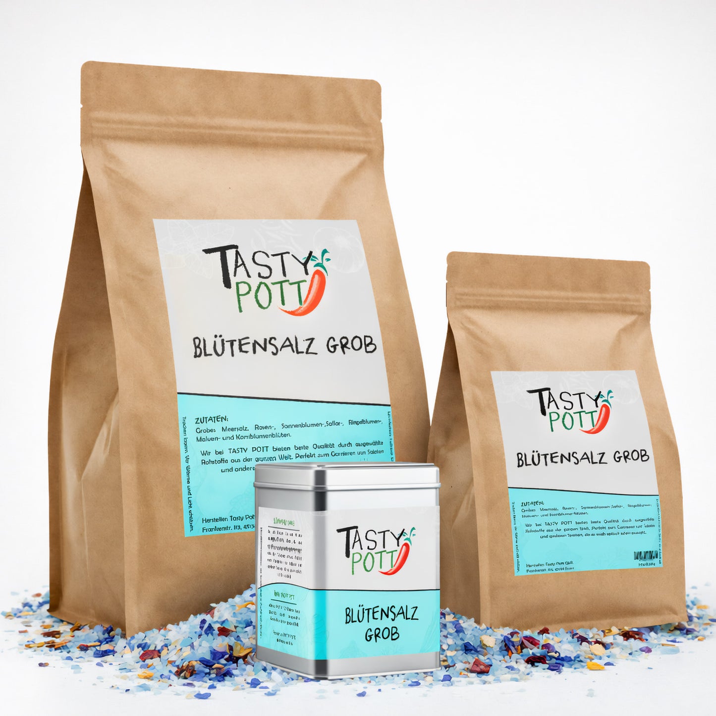 Tasty Pott Grobes Blütensalz - ab 30g Beutel