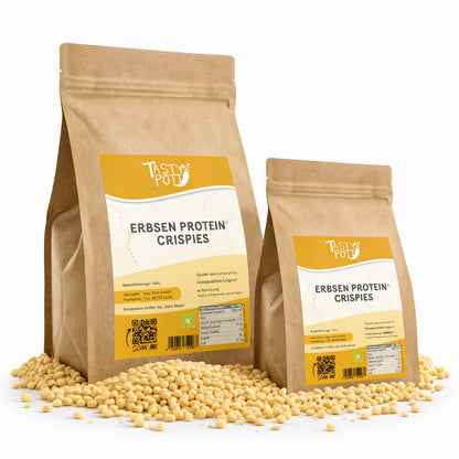 Tasty Pott Erbsenprotein Crispies 57% Eiweiß - ab 1kg Beutel