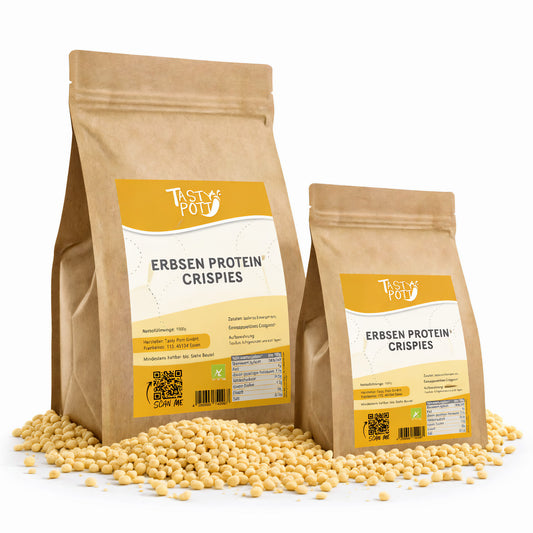 Tasty Pott Erbsenprotein Crispies 57% Eiweiß - ab 1kg Beutel