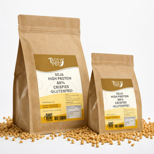 Tasty Pott Soja Crispies 88% Protein - 1kg Beutel