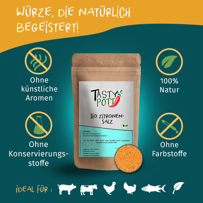 Tasty Pott Bio Zitronensalz - ab 30g Beutel — Abbildung 2