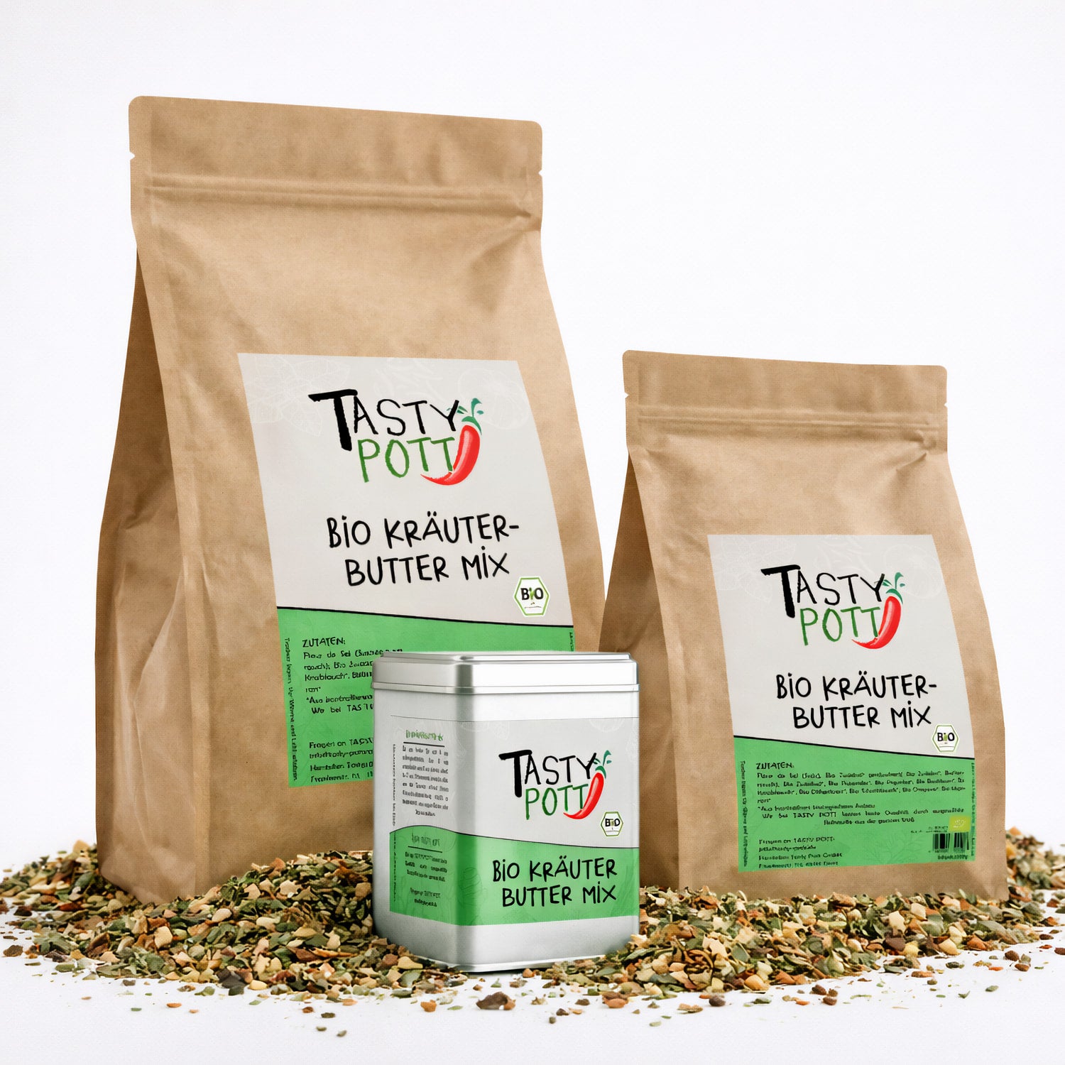 Bio Kräuterbutter Mix - ab 30g Nachfüllbeutel von Tasty Pott