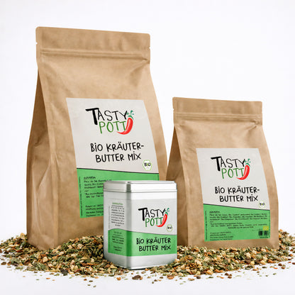 Bio Kräuterbutter Mix - ab 30g Nachfüllbeutel von Tasty Pott