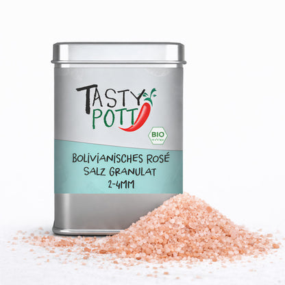 Bolivianisches Rosé Salz Granulat 100g von Tasty Pott