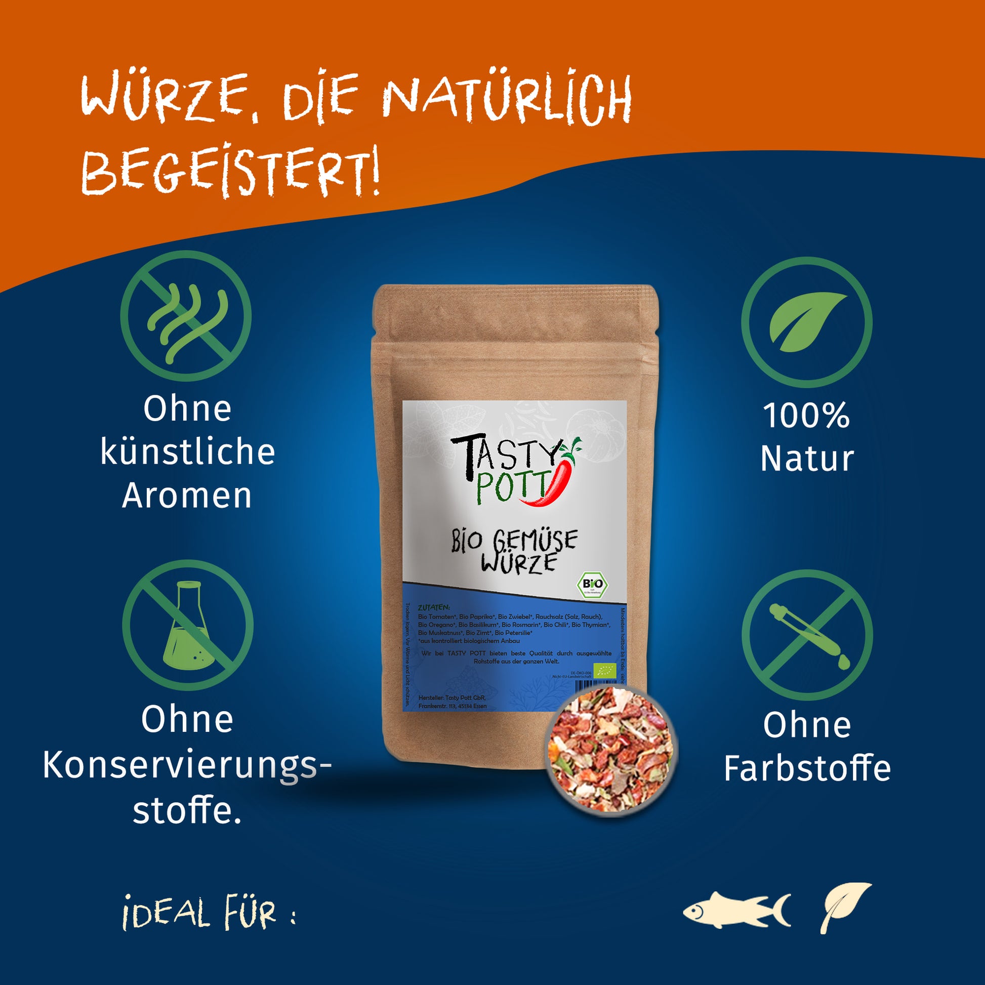 Tasty Pott Bio Gemüse Würze - ab 30g Beutel — Abbildung 2