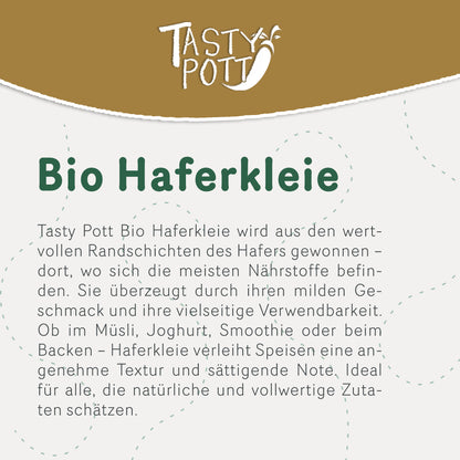Bio Haferkleie - 1kg im Beutel von Tasty Pott — Abbildung 3