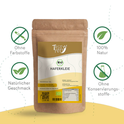 Bio Haferkleie - 1kg im Beutel von Tasty Pott — Abbildung 2
