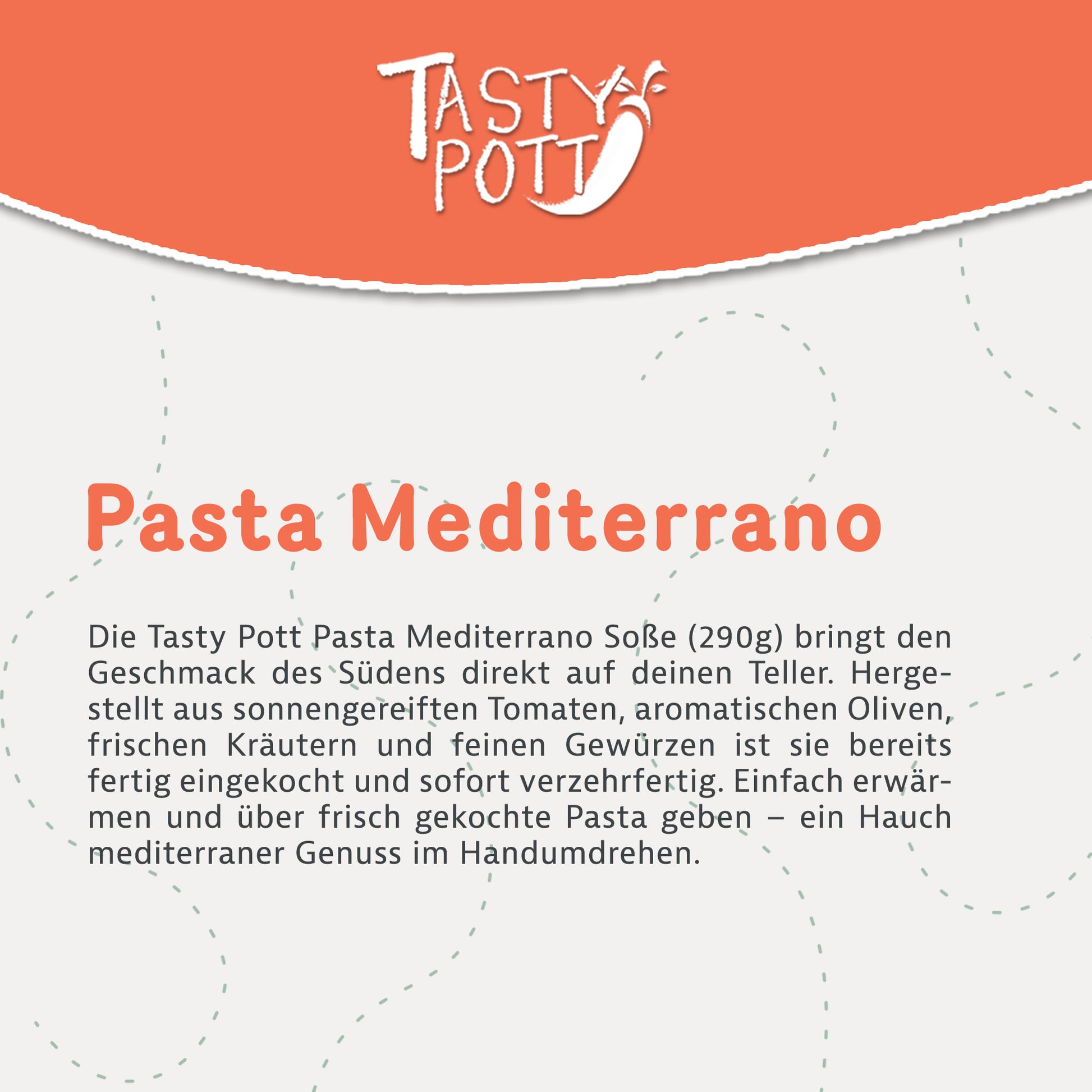 Pasta Mediterrano Soße 290g - Mediterrane Köstlichkeitvon Tasty Pott — Abbildung 3
