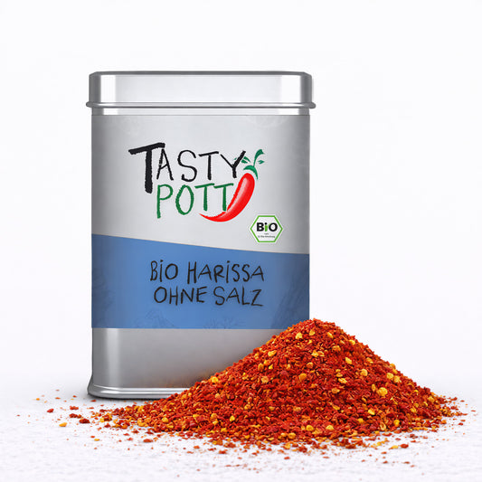 Bio Harissa Gewürz ohne Salz - 100g Dose von Tasty Pott