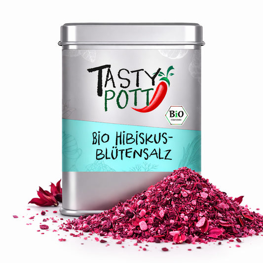 Bio Hibiskusblütensalz - 100g Dose von Tasty Pott