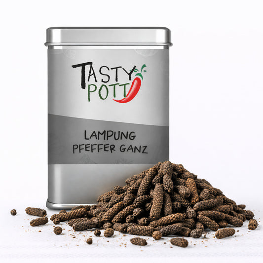 Lampung Pfeffer ganz - Stangenpfeffer - 50g Dose von Tasty Pott