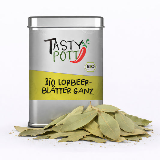 Bio Lorbeerblätter ganz - 5g Dose von Tasty Pott