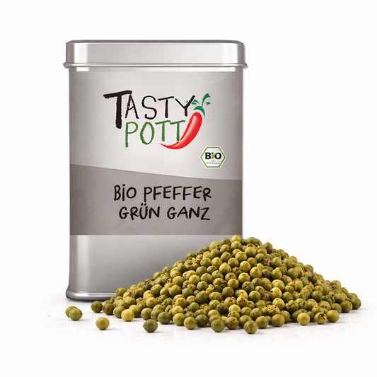 Bio Grüner Pfeffer - 40g Dose von Tasty Pott
