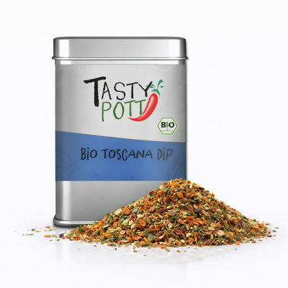 Bio Toscana Dip Gewürzmischung - 75g Dose von Tasty Pott