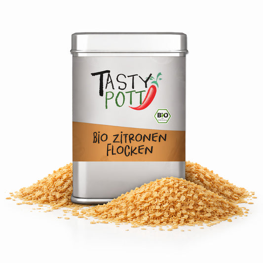 Bio Zitronenflocken - 100g Dose von Tasty Pott