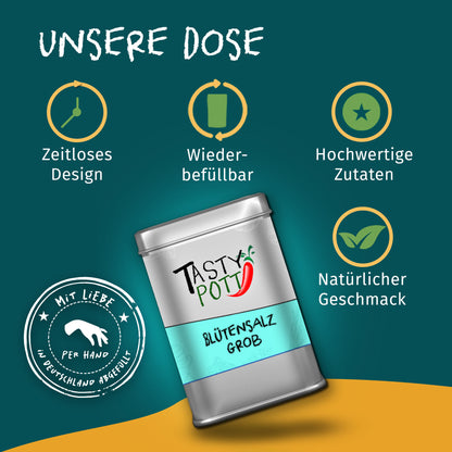 Blütensalz grob - Mediterrane Salzmischung mit Blüten 100g Dose von Tasty Pott — Abbildung 2