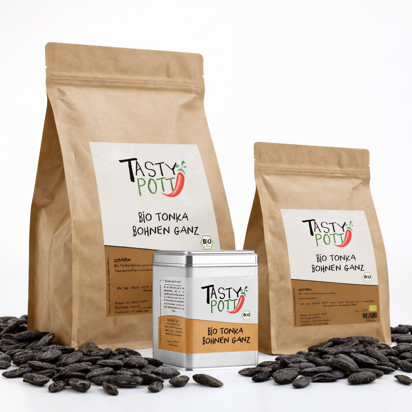 Bio Tonka Bohnen ganz - ab 30g im Beutel von Tasty Pott
