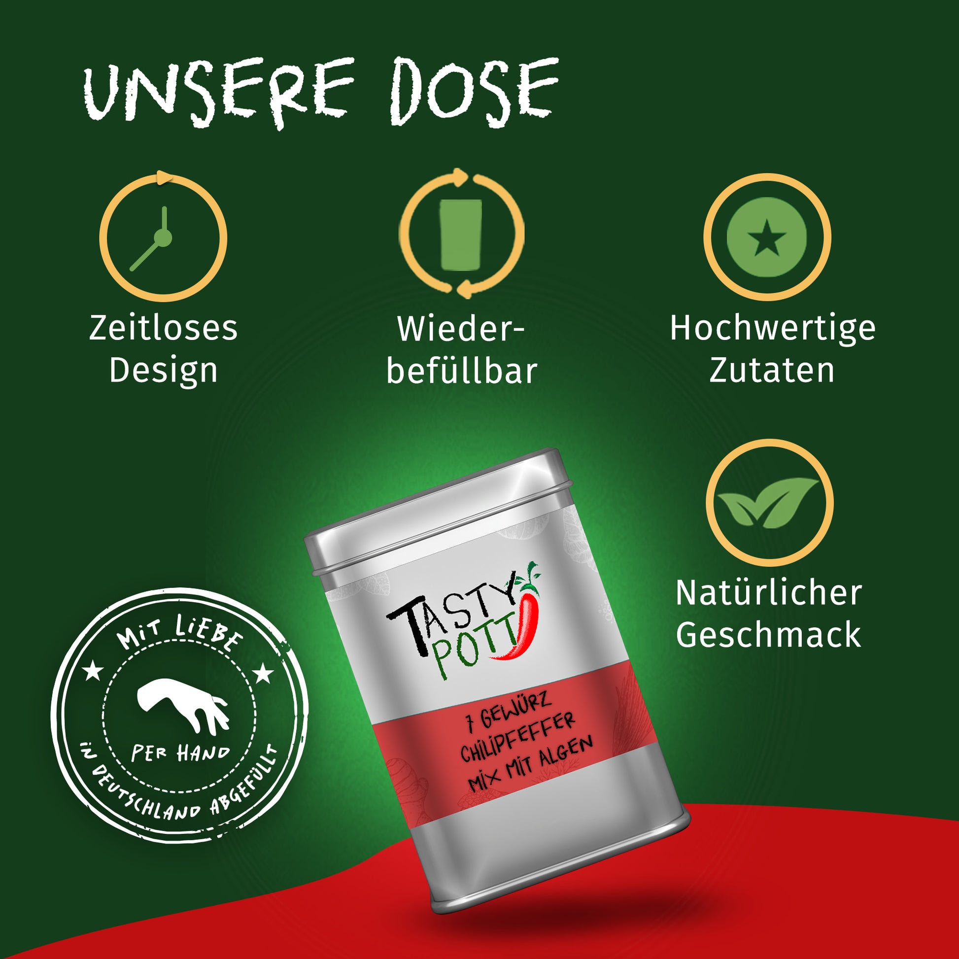 Scharfer 7 Gewürze Chilipfeffer mit Algen von Tasty Pott — Abbildung 4