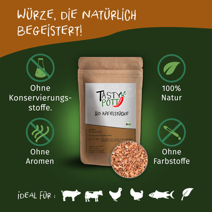 Tasty Pott Bio Apfelstücke - Kleine Fruchtstücke - 60g Dose — Abbildung 2