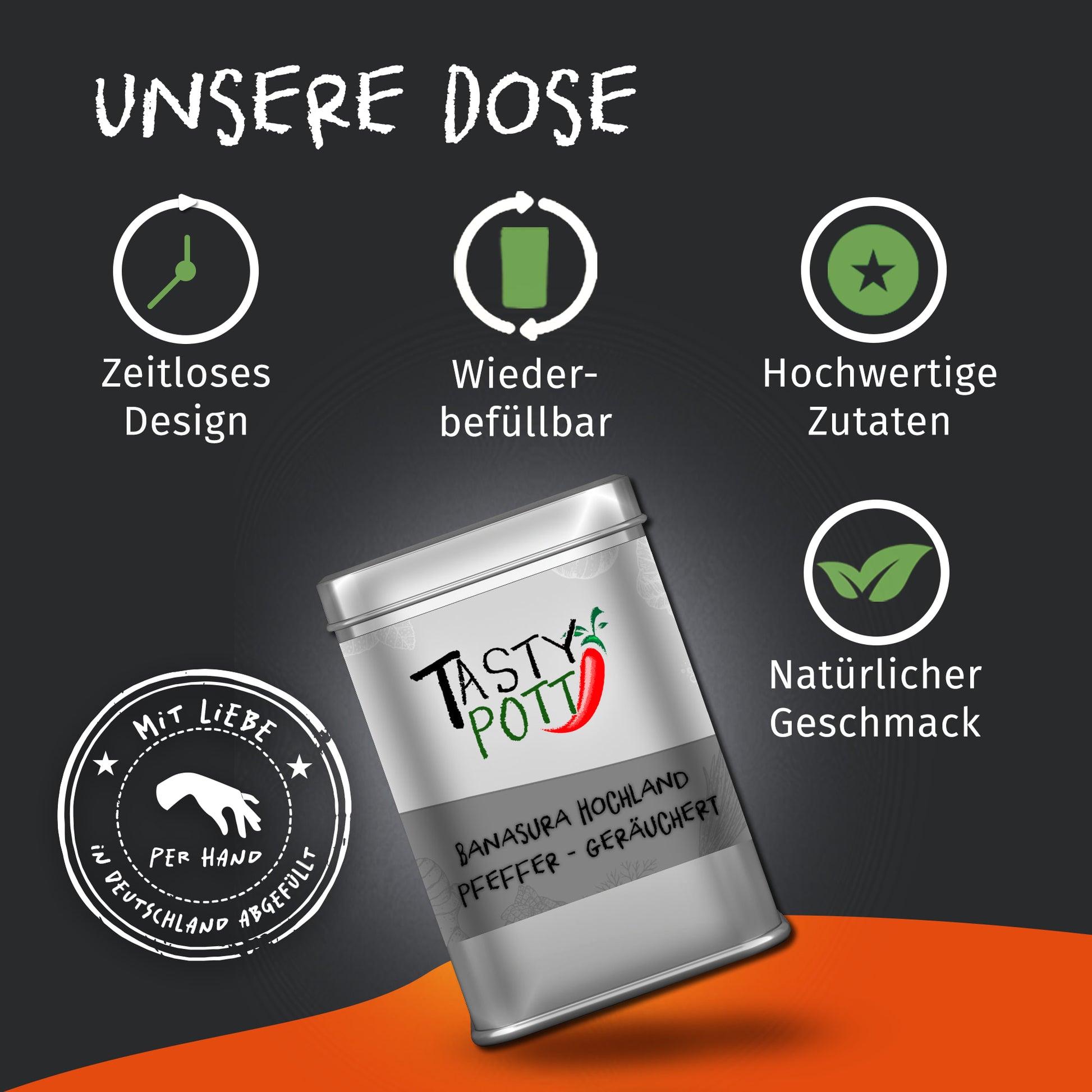 Banasura Pfeffer - Geräuchert aus Indien 80g Dose von Tasty Pott — Abbildung 3