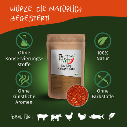 Bio BBQ Smoky Rub Grillgewürz - 100g von Tasty Pott — Abbildung 2