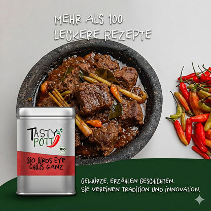 Bio Birds Eye Chili ganz - 30g Dose von Tasty Pott — Abbildung 5