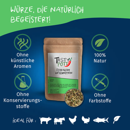 Estragon Gewürz geschnitten & getrocknet - 30g Dose von Tasty Pott — Abbildung 2